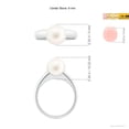 thumbnail image 5 of ANGARA Solitaire Freshwater Cultured Pearl Dome Ring in 14K White Gold for Women | June Birthstone, Birthday, Anniversary, Jewelry Gift for Women | Pearl Ring, 5 of 8
