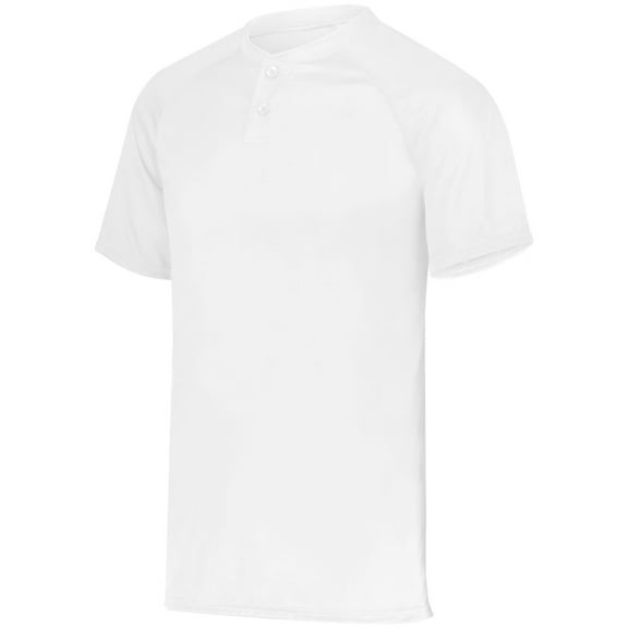 Augusta Attain Wicking Two-Button Baseball Jersey 1565 White 5Xl
