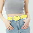 thumbnail image 4 of Yesbay Women Belt Thick Anti-break Adjustable Smooth Waist Decoration Wide Band Faux Leather Waist Belt Clothes Accessory, 4 of 7
