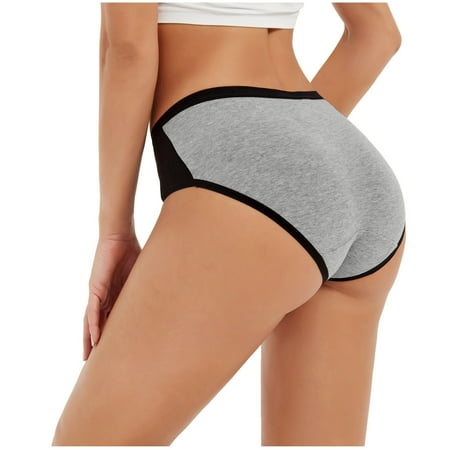 

dtydtpe underwear women women solid color patchwork briefs panties underwear knickers bikini underpants cotton underwear for women grey