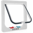 thumbnail image 1 of Cat Flap, 4-Way Manual Lock, Energy Saving, Weatherproof, Convenient, Small Dog, Easy to Install and Use, Upgraded Version M, 1 of 5