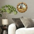 thumbnail image 4 of Wooden Windmill Rustic Farmhouse Clock Wall Art 10-Inch Silent Wooden Wall Clock, Battery Operated (AA Batteries Not Included), Artistic Home Decor, 4 of 8