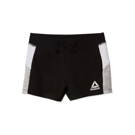 Reebok Girls Journey French Terry Colorblock Shorts with Pockets, Sizes 4-18
