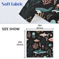 thumbnail image 5 of 20"x20" Satin Dinner Napkin Sharks and Seagrass Pattern Table Napkins for Wedding Birthday Restaurant Party Tableware Decoration 1 Pack, 5 of 6