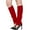 Red, variant on Unique Bargains Womens Ribbed Design Toeless Over Knee Length Boot Cover Leg Warmers Red