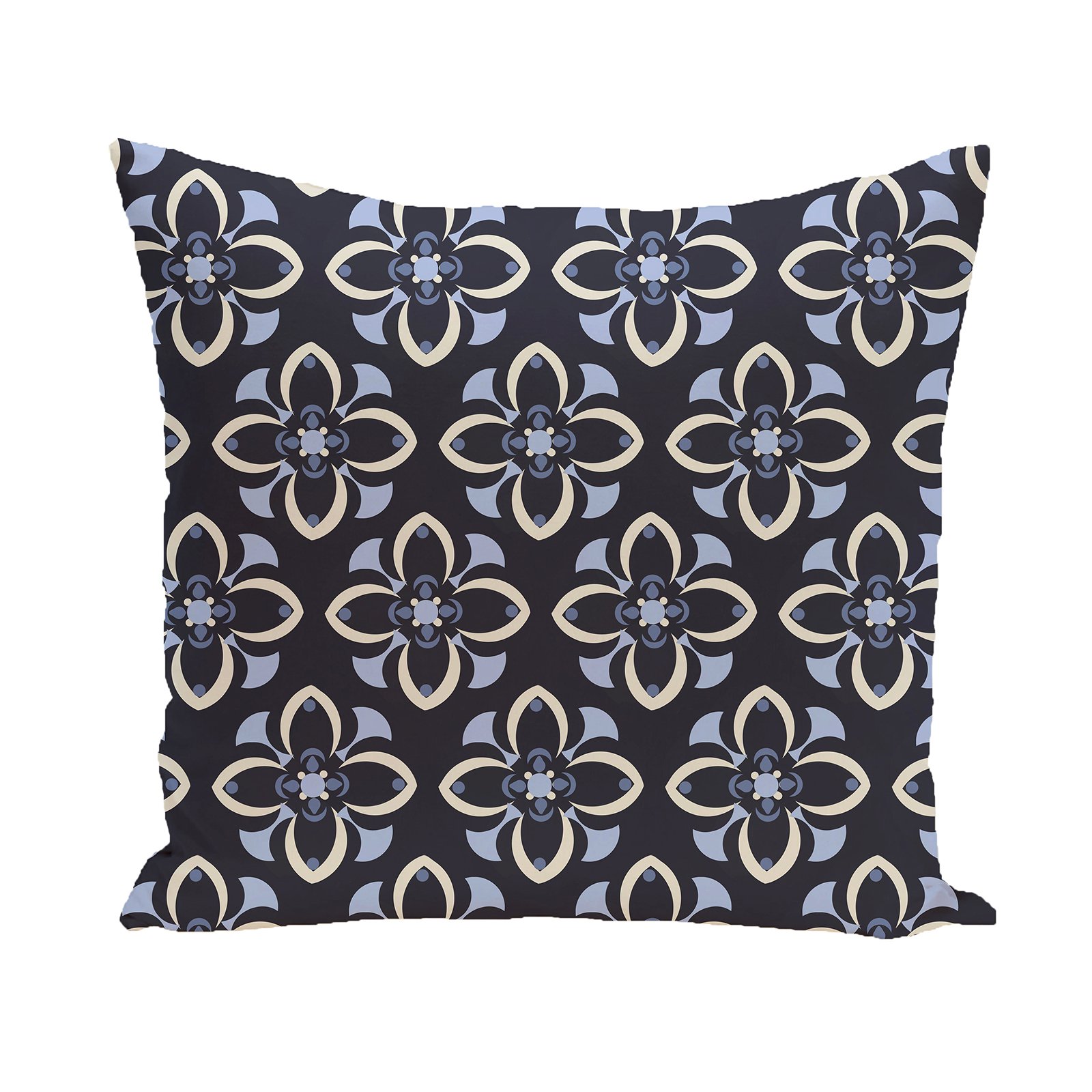 Simply Daisy 16" x 16" Trumpet Flower Geometric Print Pillow