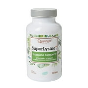 Quantum Health Super Lysine+ / Advanced Formula Lysine+ Immune Support with Vitamin C, Echinacea, Licorice, Propolis, Odorless Garlic (180 Tablets)