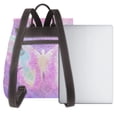thumbnail image 3 of Fotbe Purple Sparkling Butterfly Mochila Bolso con Estampado para Mujer, Mochila Antirrobo de Nylon Impermeable, Bolsa Ligera de Hombro, 3 of 4