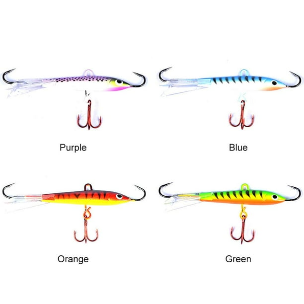 Pesca Señuelos de Pesca de 83mm/18g, anzuelo triple, señuelos de Pesca en hielo, aparejos de Pesca (naranja) Ehuebsd Para Estrenar