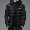 thumbnail image 3 of Chaqueta con capucha para hombre, abrigo nuevo de 2024, ropa de diseñador de lujo, con capucha, gruesa, cálida, informal, resistente al frío, con relleno ligero, 3 of 5