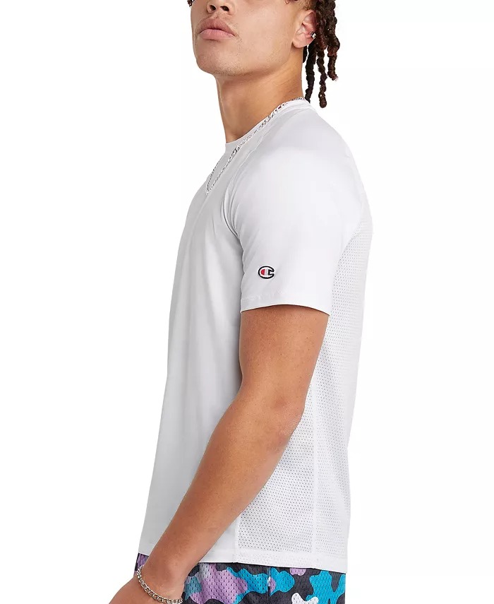 CHAMPION Men's Signature Back Mesh T Shirt Medium White - Walmart.com