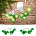 thumbnail image 4 of St. Patrick's Day LED String Lights, 5.4ft 10 Green Shamrock Lights Battery Operated, IP64 Waterproof for Indoor Outdoor Party Decor, Irish Theme Wedding, Patio, Garden & Holiday Decoration, 4 of 7