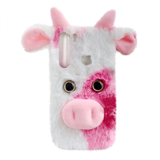 MasteelfCA Étui de Protection pour Téléphone Intelligent en Peluche Vache Lait Compatible pour Moto g Pro