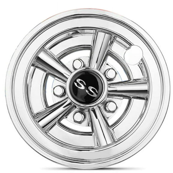 4Pcs Golf Cart Hubcaps,8 Inch Chrome Hub Caps,Shiny Wheel Covers Hubcaps for ,,Club Car