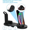 thumbnail image 4 of Cargador inalámbrico, base de carga inalámbrica 4 en 1 para Apple Watch y Airpods, estación de carga para múltiples dispositivos, soporte de carga inalámbrico rápido Qi compatible con iPhone X/Xs/Xr/Xs, 4 of 5