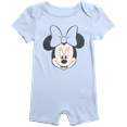 thumbnail image 6 of Disney Baby Girls Romper - 2 Pack Minnie Mouse Pooh Little Mermaid Short Sleeve Bodysuit (Newborn/Infant), 6 of 7