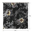 thumbnail image 5 of Waterproof Flower Painting Shower Curtain 72x72 Inch Boho Style Polyester Unique Shower Curtain for Bathroom Hotel Home Decor with 12 Plastic Hooks, 5 of 5