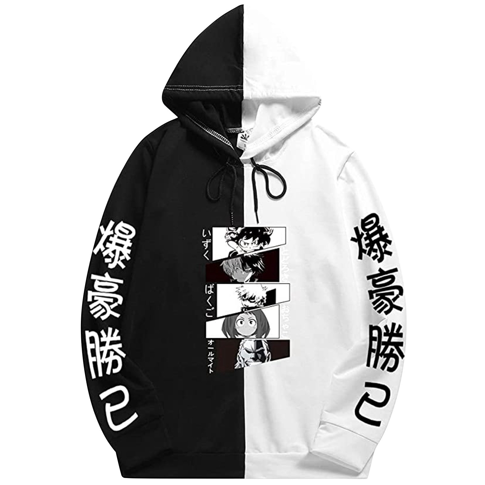 Unisex Color-Matching Anime Hoodie 