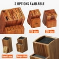 thumbnail image 5 of VEVOR 2Tier Universal Knife Holder Acacia Wood Knife Block Holder Without Knives, 5 of 7