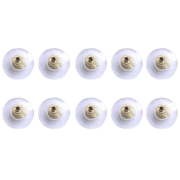 Minnieouse 10 piezas de respaldos para pendientes, fabricación DIY, tapón para poste de oreja, tapones para los oídos, tapas para los oídos, disco Ropa, zapatos y accesorios Miscelánea Oro Minnieouse AP012741-01