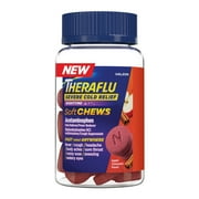 Theraflu Soft Chews, Nighttime Severe Cold Relief, Adult Formula, Apple Cinnamon Flavor, 20 Tablets