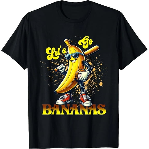 Let's Go Bananas Ball Baseball Sport Design Unisex T-Shirt