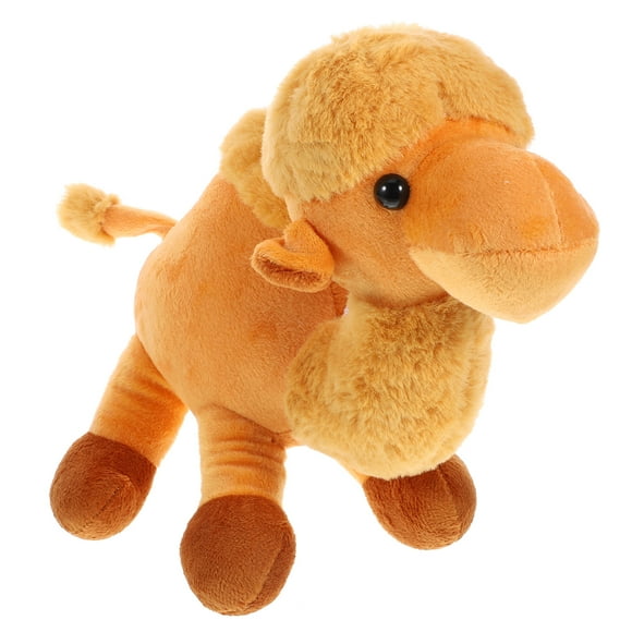 Poupée Chameau en Peluche Jouet Animal en Peluche Cadeau pour Enfants Adultes (Marron)