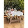 thumbnail image 2 of Happy Eatser Outdoor Tablecloth - 54x80 Inch Rectangle Dining Table Cover, Colorful Bunny Eggs Rustic Flowers Botanical Waterproof Outdoor Table Cloth with Umbrella Hole & Zipper for Picnic/Patio, 2 of 7
