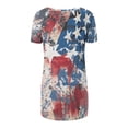thumbnail image 5 of Clearance! Women's Blouse MIARHB Independence Day Print V-Neck Gray M, 5 of 5