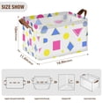thumbnail image 7 of Yayeee Foldable Storage Basket for Shelves with Handles Set of 2 Waterproof Cloth Bins, Yellow Retro Round, 7 of 7