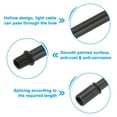 thumbnail image 3 of Uxcell Straight Pipe Lamp Stems Rod Kit, M10 50mm l Rod with Nut, Black 4 Set, 3 of 6
