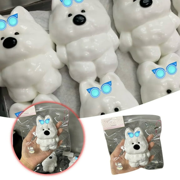 Dog Squishy Handmade Taba Pinch Family Squeeze Toys Sensory Fidget Toys Cute for Stress Relief Silicone Squishy Silicone Squishy for Party and Birthday