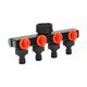 thumbnail image 1 of Divisor de Divisor de de jardín de 4 vías accesorios de montaje de riego de jardín con conector de de válvula de cierre conector de de, 1 of 7