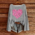 thumbnail image 2 of Chandail pour Femmes Manches Longues Sensibilisation au Cancer du Sein Col Rond pour Mode Tricot, Pulls pour Femmes, 2 of 4