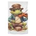 thumbnail image 2 of Frog Violin Hat Blackout Curtain Panels Drapes Privacy Assured with Light Filtering Curtains for Living room Bedroom Bathroom Window, 2 of 6