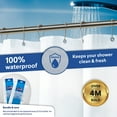 thumbnail image 6 of Clorox 2-Pack Medium Weight Peva Shower Curtain Liners - Frosty, 6 of 10