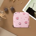 thumbnail image 4 of 2Pcs Multipurpose Napkin Storage Bags Nursing Liners Pads Pouch Zipper Closure Makeup Organizer Small for Outdoor Earphones Office Lipstick Pink Peach Blue, 4 of 8