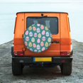 thumbnail image 6 of Sikiie Colorful Easter eggs Print PVC Leather Spare Tire Wheel Cover Spare Tire Cover, for Car Truck SUV Camper Trailer Universal Fit-17 inch, 6 of 6