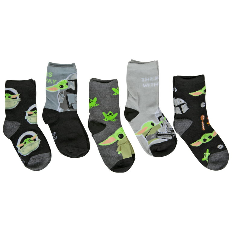  Disney Mens Socks Baby Yoda Crew Socks 5 Pack Star