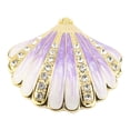 thumbnail image 2 of Shell Trinket Box Metal Seashell Figurine Jewelry Display Holder for Earrings Ring Necklace, 2 of 7