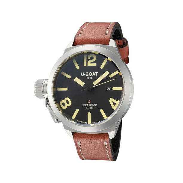 U Boat Men S Ub 1105 1 Classico 45mm Black Dial Leather Watch Walmart Com