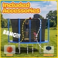 thumbnail image 6 of CITYLE Trampoline 10FT for Kids and Adults 1000LBS Weight Capacity, Heavy Duty Outdoor Trampolines with Basketball Hoop and Enclosure Net for Backyard, Birthday Gift, 6 of 8