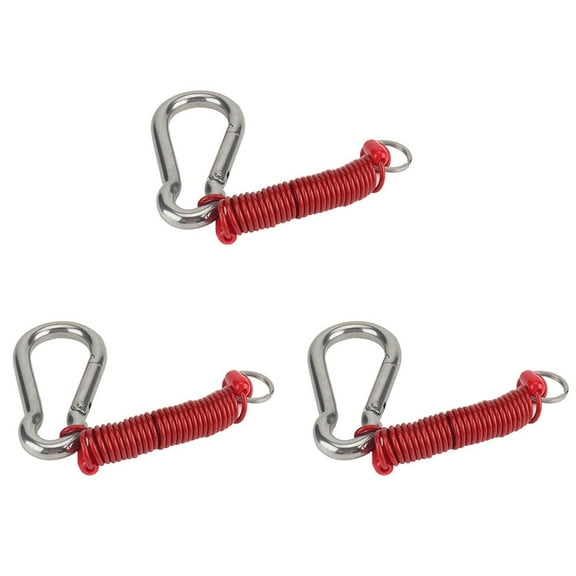 3X Trailer Spring Rope Safety Buckle,Zip 4 Foot Breakaway Cable 80-01-2140