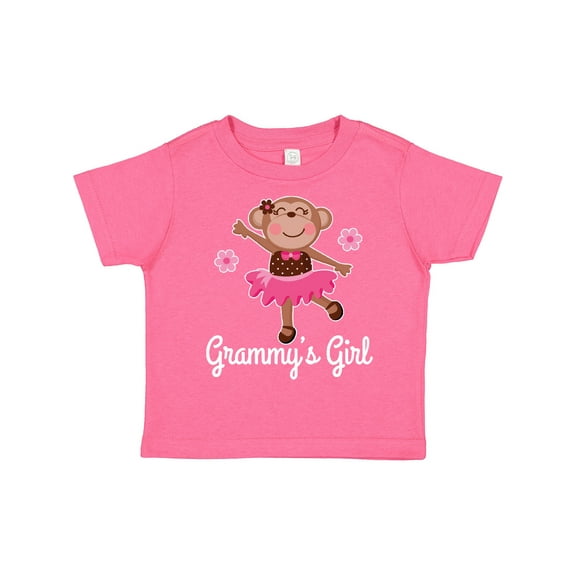 Inktastic Grammy Girl Ballerina Monkey Girls Toddler T-Shirt