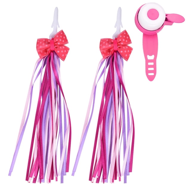 Manillar de ciclismo para niños, timbre con sonido fuerte y borlas para bicicleta, color rosa YUNYI BRAND Deportes