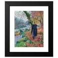 thumbnail image 2 of Paul Madeline 12x14 Black Modern Framed Museum Art Print Titled - Peasante on the Edge of the River, 2 of 5