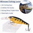 thumbnail image 4 of Topwater Fishing Lures Hard Bait Minnow Crankbait with Treble Hooks 3D Fishing Eyes Life-Like Swimbait 10pcs, 4 of 7