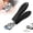 Black, variant on Diagonal Nail Clippers for Thick Nails, Large Opening Toenail Clippers with Catcher, Stainless Steel Sharp Nail Cutter with Non-Slip Handle for Seniors, Men, Adults,Black