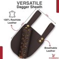 thumbnail image 5 of Armory Replicas Medieval Leather Versatile Leather Sword & Dagger Holder: Medieval Pen Dragon Adjustable Frog Suitable for Most Daggers and Short Swords Comfortable and Secure Attachment, 5 of 7