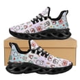thumbnail image 1 of Zapatos de enfermería para trabajo hospitalario, ligeros, con cordones y amortiguación de malla, zapatillas para mujer con estampado de herramientas médicas en degradado, punta redonda, tenis de moda, 1 of 6